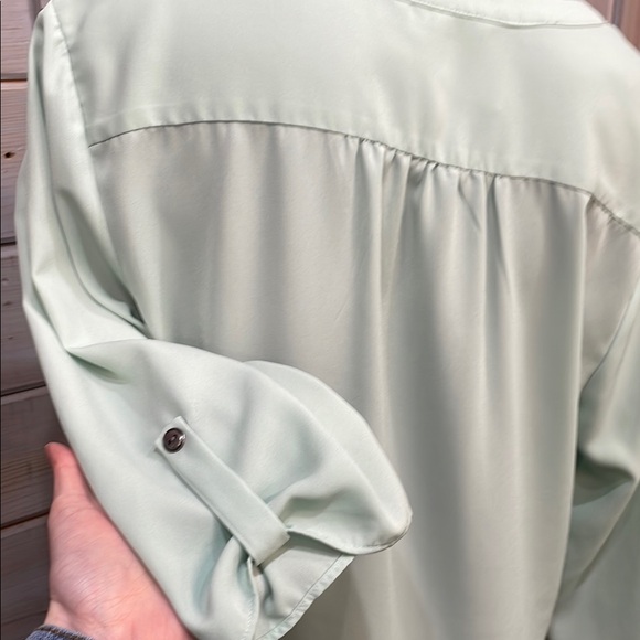 Port Authority Mint Relaxed Tunic with Mandarin Collar - Picture 5 of 7